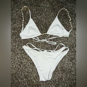 ALT swimsuit with “bride” embroidered on the back of the bottoms